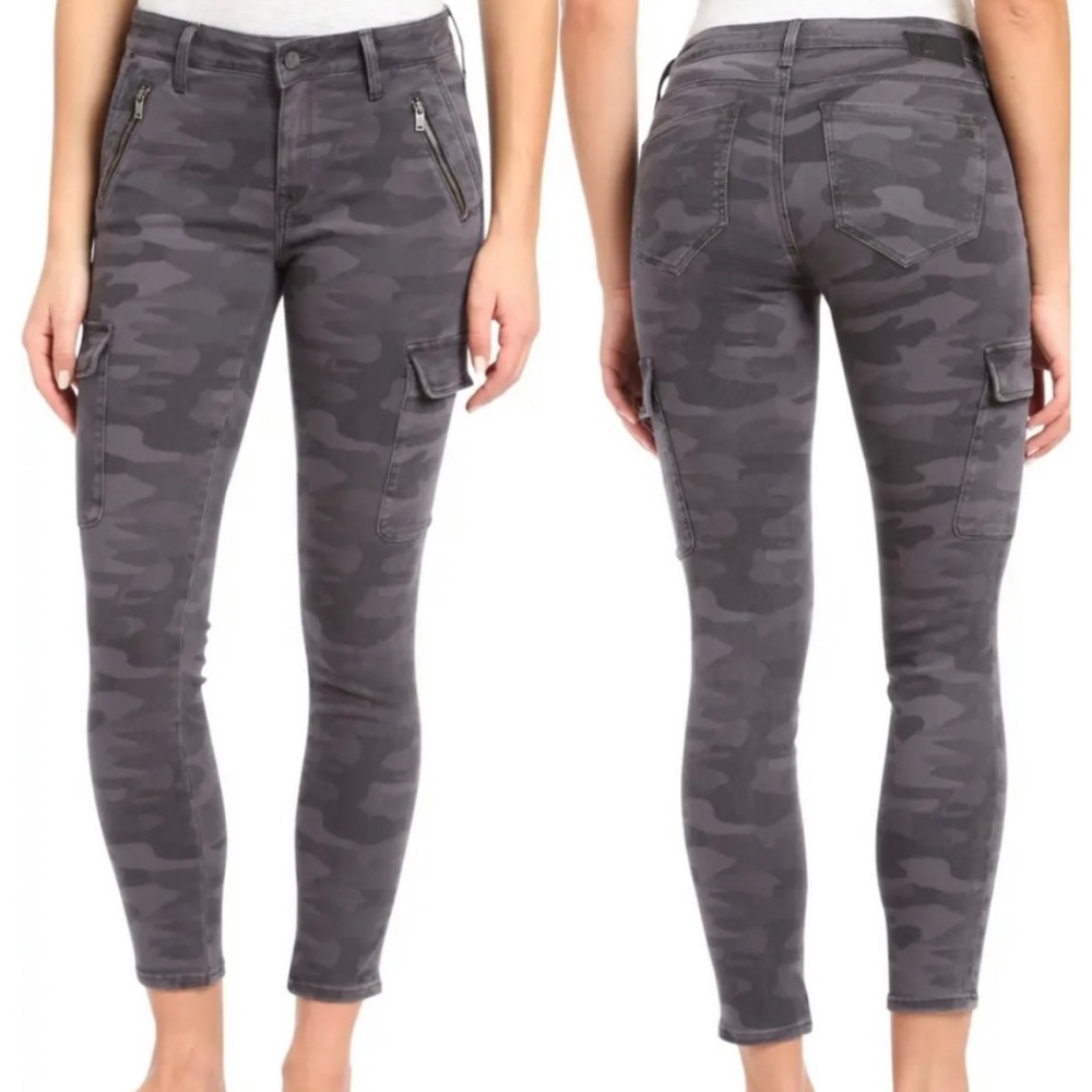 Mavi Women's Gray and black Camo Skinny Jeans